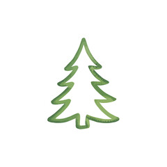 Fototapeta premium Watercolor tree illustration
