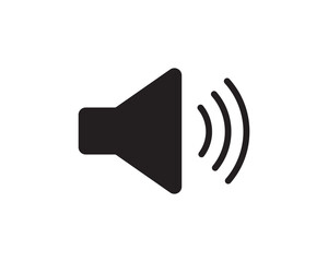 Audio speaker volume on line art icon vector for apps and websites