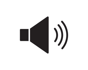 Audio speaker volume on line art icon vector for apps and websites