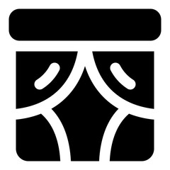 Window Glyph Icon Vector, Solid Household and Furniture Symbol for Home Interior and Appliance Concept