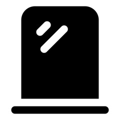 Mirror Glyph Icon Vector, Solid Household and Furniture Symbol for Home Interior and Appliance Concept