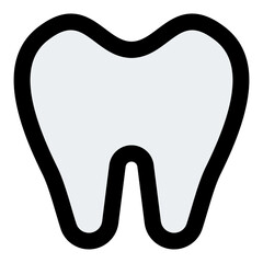 Tooth Filled Line Icon Vector, Bold Outline Medical and Healthcare Symbol for Hospital and Doctor Concept
