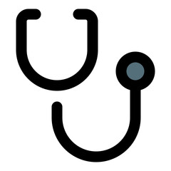 Stethoscope Filled Line Icon Vector, Bold Outline Medical and Healthcare Symbol for Hospital and Doctor Concept