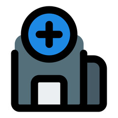 Fototapeta premium Hospital Filled Line Icon Vector, Bold Outline Medical and Healthcare Symbol for Hospital and Doctor Concept