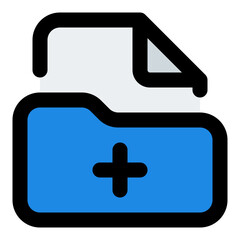 Fototapeta premium Folder Medical Filled Line Icon Vector, Bold Outline Medical and Healthcare Symbol for Hospital and Doctor Concept