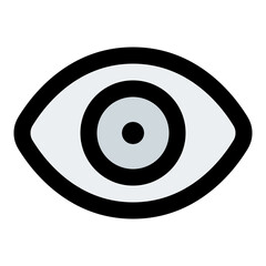 Eye Filled Line Icon Vector, Bold Outline Medical and Healthcare Symbol for Hospital and Doctor Concept