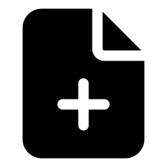 Fototapeta premium File Medical Glyph Icon Vector, Solid Medical and Healthcare Symbol for Hospital and Doctor Concept