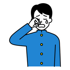 泣く男子学生