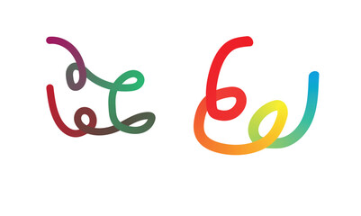 Abstract Abstract colourful wavy lines and shapes on a white background representing creativity and movement wavy lines and shapes on a white background representing creativity and movement