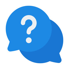 Question Message Flat Icon Vector, Colorful Support and Communication Symbol for Customer Service and Chat Concept