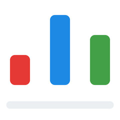 Chart Flat Icon Vector, Colorful UI and User Interface Symbol for Web and Mobile App Design Concept