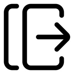 Logout Line Icon Vector, Modern Outline UI and User Interface Symbol for Web and Mobile App Design Concept