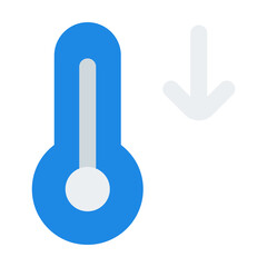 Thermometer Cold Flat Icon Vector, Colorful Weather and Climate Symbol for Forecast and Meteorology Concept