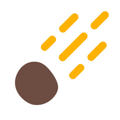 Meteor Flat Icon Vector, Colorful Weather and Climate Symbol for Forecast and Meteorology Concept