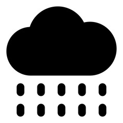 Drizzle Glyph Icon Vector, Solid Weather and Climate Symbol for Forecast and Meteorology Concept