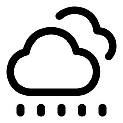 Rainy Line Icon Vector, Modern Outline Weather and Climate Symbol for Forecast and Meteorology Concept