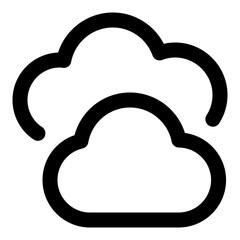 Overcast Line Icon Vector, Modern Outline Weather and Climate Symbol for Forecast and Meteorology Concept