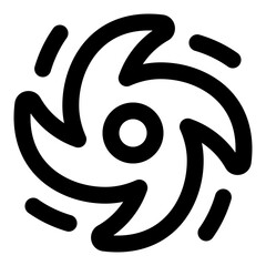 Hurricane Line Icon Vector, Modern Outline Weather and Climate Symbol for Forecast and Meteorology Concept