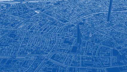 Intricate Urban Blueprint