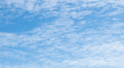 sky is blue and clear with  clouds