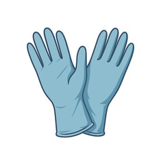 Obraz premium disposable gloves home hygiene and protective care flat vector illustration style isolated on white background