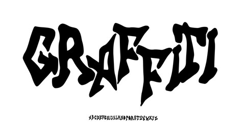 Distressed Grunge Font. Horror Comic Font. Cartoon Graffiti Playful Font. Display Font. Creative Hand Drawn Alphabet. Street Art Fashion Designs Typography modern vector illustration