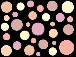 Bold pastel circle seamless pattern on dark background