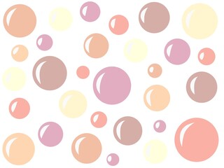 Pastel bubble seamless pattern on white background