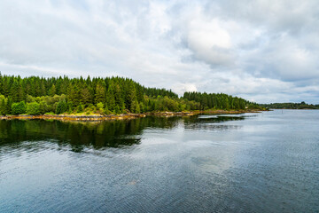 Beautiful landscape of the Bergen Fjord, Norway