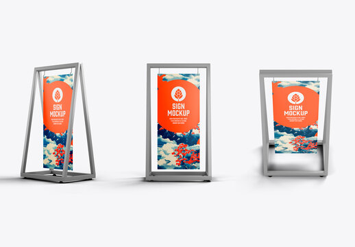 Vertical Sign Mockup