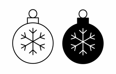 Christmas ball icon isolated on white background