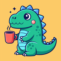 Obraz premium Crocodile Coffee