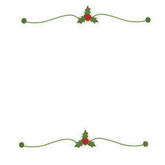 text box frame with holly berries