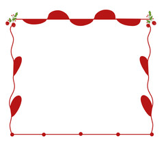 text box frame with holly berries