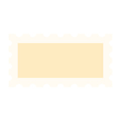 Blank Perforated Postage Stamp Template Vector Design Element