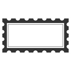Minimalist Postage Stamp Style Frame Border Design Element