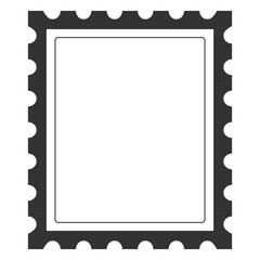 Classic Perforated Empty Mailing Stamp Border Design
