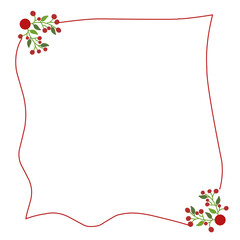 text box frame with holly berries