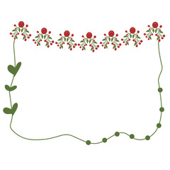 text box frame with holly berries