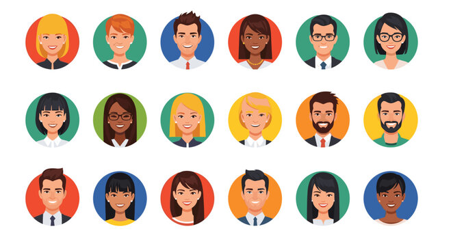 Diverse professional avatars showcase a modern, inclusive team ready to collaborate and achieve business goals with bright, approachable faces