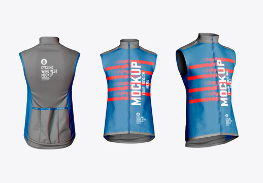 Cycling Wind Vest Mockup