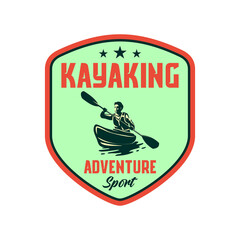 Kayaking adventure logo vector design