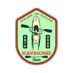 Kayaking adventure logo vector design