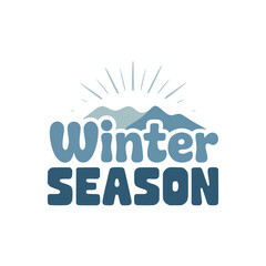 Winter lettering with Christmas tree logo