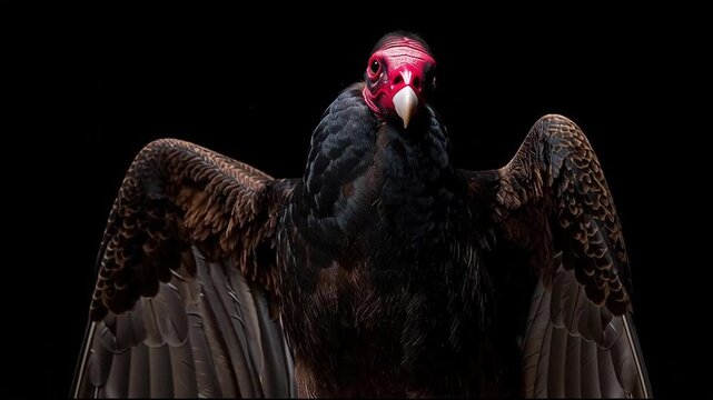 Formidable Turkey Vulture with Wings Spread