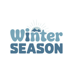 Winter lettering with Christmas tree logo