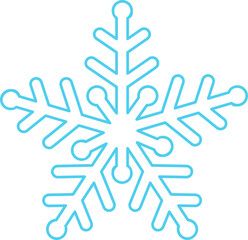 겨울 눈송이 하늘색 라인드로잉 아이콘(winter snowflake blue line drawing icon)