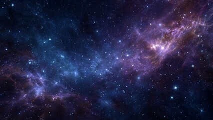 Obraz premium Deep space nebula with glowing stars cosmic dust clouds and celestial light illumination