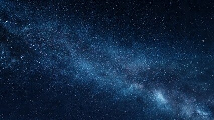 Naklejka premium A vast expanse of a starry night sky revealing the Milky Way galaxy with millions of distant celestial bodies
