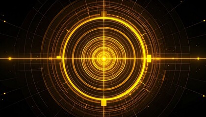 A digital interface displaying a target graphic, futuristic concept